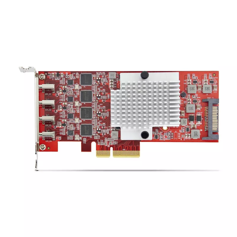 StarTech.com Κάρτα PCIe USB Type-C 4 θυρών, USB 3.2 10Gbps, Κάρτα επέκτασης USB-C PCI Express, 4x ανεξάρτητοι ελεγκτές USB, Windows/Linux/macOS, TAA-συμβατό