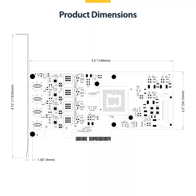 StarTech.com Κάρτα PCIe USB Type-C 4 θυρών, USB 3.2 10Gbps, Κάρτα επέκτασης USB-C PCI Express, 4x ανεξάρτητοι ελεγκτές USB, Windows/Linux/macOS, TAA-συμβατό