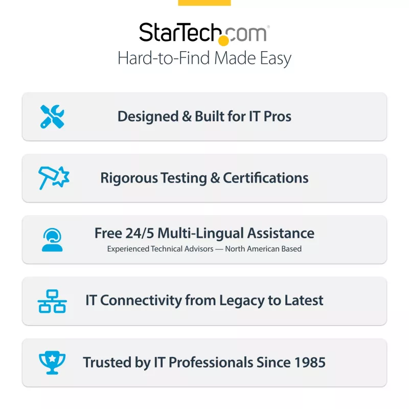 StarTech.com Κάρτα PCIe USB Type-C 4 θυρών, USB 3.2 10Gbps, Κάρτα επέκτασης USB-C PCI Express, 4x ανεξάρτητοι ελεγκτές USB, Windows/Linux/macOS, TAA-συμβατό