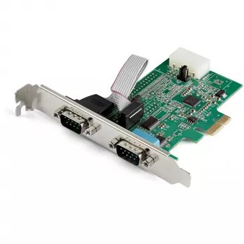 StarTech.com Προσαρμογέας Σειριακής RS232 PCI Express 2 Θυρών - Σειριακός Host-Controller PCIe RS232 - Κάρτα PCIe σε Διπλή Σειριακή DB9 - 16950 UART - Κάρτα επέκτασης - Windows & Linux