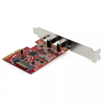 StarTech.com Κάρτα PCIe 2 Θυρών USB 3.2 Gen 2, Κάρτα ελεγκτή USB-C 10Gbps SuperSpeed PCI Express 3.0 x4, Κάρτα προσαρμογέα USB Type-C, Μόνο δεδομένα, Windows/macOS/Linux, TAA