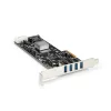StarTech.com Κάρτα PCIe 4 Θυρών USB 3.0 με 4 αποκλειστικά κανάλια 5 Gbit/s (USB 3.1 Gen 1) – UASP – Τροφοδοσία SATA/LP4 – Κάρτα προσαρμογέα PCI-Express