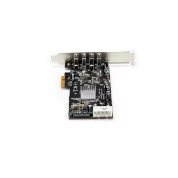 StarTech.com Κάρτα PCIe 4 Θυρών USB 3.0 με 4 αποκλειστικά κανάλια 5 Gbit/s (USB 3.1 Gen 1) – UASP – Τροφοδοσία SATA/LP4 – Κάρτα προσαρμογέα PCI-Express
