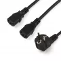 StarTech.com Καλώδιο ρεύματος υπολογιστή Y 2m (6ft), 18AWG, EU Schuko σε 2x C13, 10A 250V, Μαύρο καλώδιο AC αντικατάστασης, Καλώδιο ρεύματος εκτυπωτή, Καλώδιο τροφοδοτικού PC, Καλώδιο ρεύματος οθόνης – UL-πιστοποιημένο