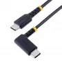 StarTech.com Καλώδιο φόρτισης USB-C 1,8 m (6 ft), ορθής γωνίας – 60 W PD 3 A – ανθεκτικό καλώδιο ταχείας φόρτισης USB-C – Μαύρο, USB 2.0 Type-C – ανθεκτική ίνα Aramid – Καλώδιο φόρτισης USB