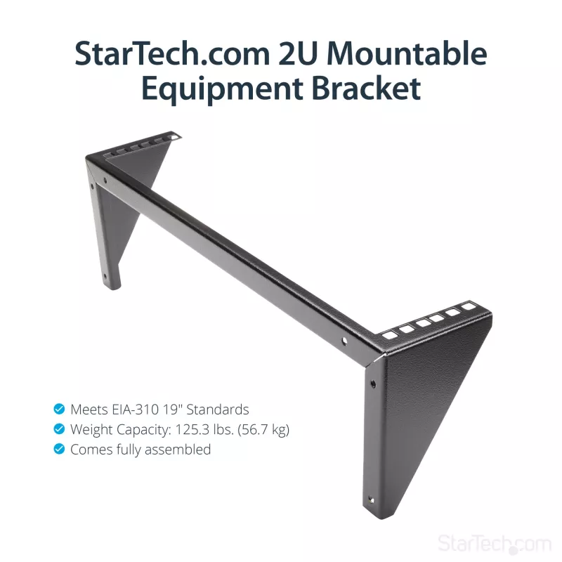 StarTech.com 2U 19 ιντσών κάθετη βάση τοίχου για συσκευές από χάλυβα