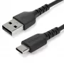StarTech.com 2m καλώδιο φόρτισης USB A σε USB C – Ανθεκτικό καλώδιο γρήγορης φόρτισης και συγχρονισμού USB 2.0 σε USB Type-C – Ανθεκτικό περίβλημα TPE ίνες αραμιδίου M/M 3A Μαύρο – Samsung S10, iPad Pro, Pixel