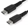 StarTech.com 2 m καλώδιο φόρτισης USB-C – Ανθεκτικό καλώδιο γρήγορης φόρτισης και συγχρονισμού USB 2.0 Type-C σε USB C για laptop – Περίβλημα TPE ίνες αραμιδίου M/M 60 W Μαύρο – Samsung S10 S20 iPad Pro MS Surface