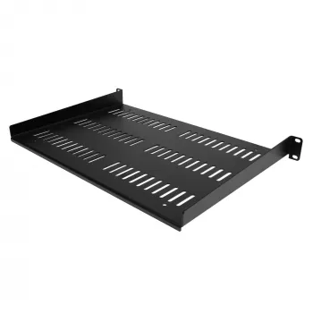 StarTech.com Ράφι rack διακομιστή 1U - Καθολικός αεριζόμενος δίσκος τοποθέτησης σε rack για rack δικτυακού εξοπλισμού 19 ιντσών & ντουλάπι - Ανθεκτικός σχεδιασμός - Χωρητικότητα βάρους 55lb/25kg - Ράφι βάθους 12 ιντσών, Μαύρο