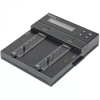 StarTech.com Αυτόνομος αντιγραφέας και διαγραφέας M.2 SATA & M.2 NVMe - Κλωνοποιητής/Διαγραφέας HDD/SSD για M.2 PCIe AHCI/NVMe, M.2 SATA, δίσκους 2,5/3,5 ιντσών SATA - Εξωτερικός διαγραφέας/αντιγραφέας σκληρών δίσκων, TAA