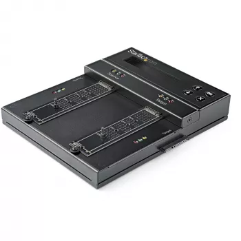 StarTech.com Αυτόνομος αντιγραφέας και διαγραφέας M.2 SATA & M.2 NVMe - Κλωνοποιητής/Διαγραφέας HDD/SSD για M.2 PCIe AHCI/NVMe, M.2 SATA, δίσκους 2,5/3,5 ιντσών SATA - Εξωτερικός διαγραφέας/αντιγραφέας σκληρών δίσκων, TAA