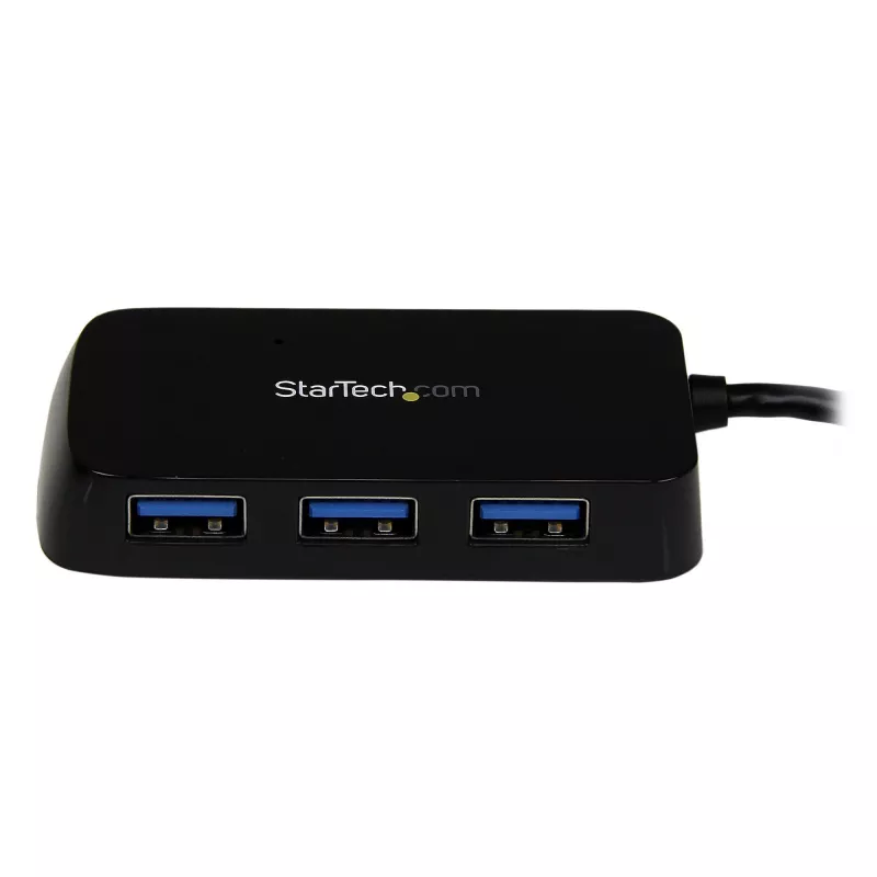 StarTech.com Φορητό Mini Hub USB 3.0 SuperSpeed 4 θυρών - Μαύρο~Φορητό Mini Hub USB 3.0 SuperSpeed 4 θυρών - 5Gbps - Μαύρο