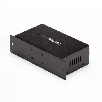 StarTech.com ST7200USBM βιομηχανικό USB 2.0 hub 7 θυρών, μεταλλικό περίβλημα, προστασία ESD και υπέρτασης, τοποθέτηση σε ράγα DIN/τοίχο/γραφείο, 7–24 V DC, συμβατό με TAA, μαύρο