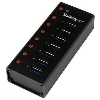 StarTech.com Hub USB 3.0 7 θυρών - Μεταλλικό περίβλημα για τοποθέτηση σε γραφείο ή τοίχο~Hub USB 3.0 7 θυρών (5Gbps) - Μεταλλικό περίβλημα για τοποθέτηση σε γραφείο ή τοίχο