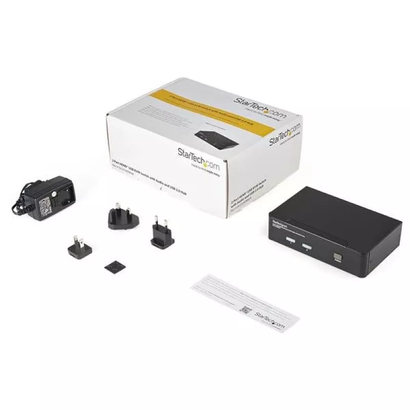StarTech.com Διακόπτης KVM USB HDMI 2 θυρών με ήχο και hub USB 2.0