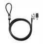 HP Keyed Κλείδωμα καλωδίου 10 mm, 1,83 m, στρογγυλό κλειδί, γαλβανισμένος χάλυβας, Μαύρο