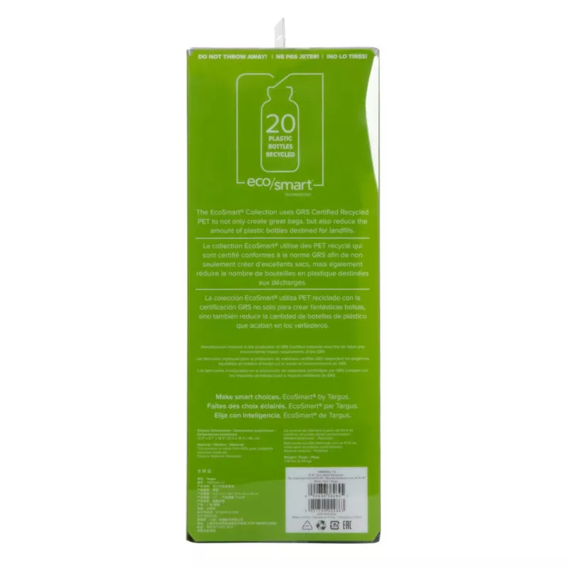 Targus TBB641GL EcoSmart Zero Waste σακίδιο πλάτης για laptop 15–16 ιντσών, πλαστικό, μαύρο