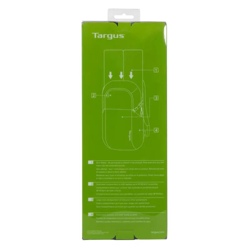 Targus TBB641GL EcoSmart Zero Waste σακίδιο πλάτης για laptop 15–16 ιντσών, πλαστικό, μαύρο