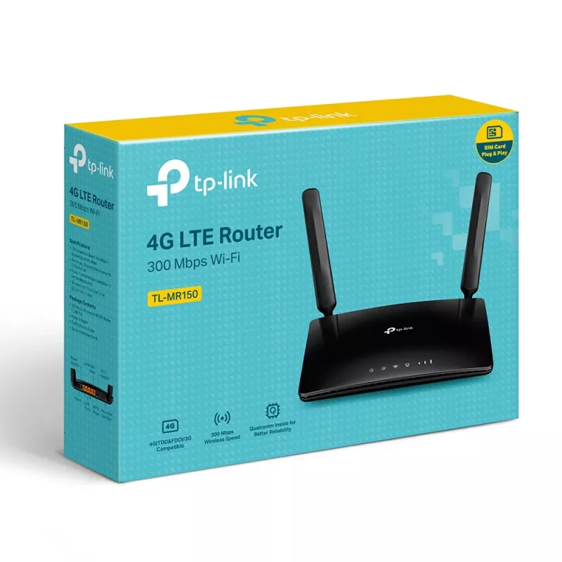 TP-Link TL-MR150 Ασύρματος δρομολογητής Fast Ethernet Single-Band (2,4 GHz) 4G Μαύρο