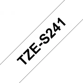 Brother TZE-S241 Ταινία ετικετών Μαύρο σε λευκό TZ