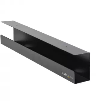 StarTech.com UDCMTRAY Δίσκος διαχείρισης καλωδίων για τοποθέτηση κάτω από το γραφείο, για γραφεία ρυθμιζόμενου ύψους, 60 x 11,4 x 7,6 cm, μαύρος