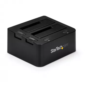 StarTech.com Σταθμός σύνδεσης διπλού bay USB 3.0 σε SATA και IDE σκληρούς δίσκους, Σταθμός σύνδεσης USB σκληρών δίσκων, εξωτερικός σταθμός σύνδεσης SSD/HDD 2,5/3,5 ιντσών SATA I/II/III και IDE (40-Pin), Θύρες σκληρών δίσκων Hot-Swap, Top-Loading