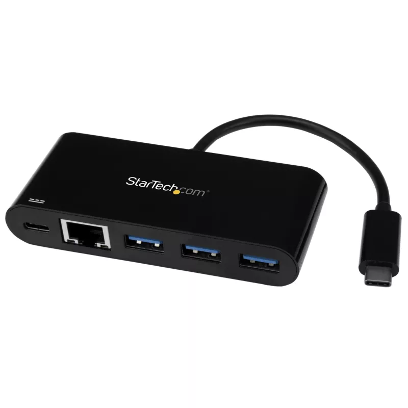 StarTech.com Προσαρμογέας USB-C σε Ethernet με Hub USB 3.0 3 θυρών και Power Delivery
