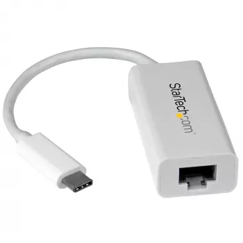 StarTech.com Προσαρμογέας USB-C σε Gigabit δικτύου - Λευκό, Ενσύρματο, USB Type-C, Ethernet, 5000 Mbit/s, Λευκό