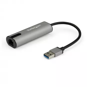 StarTech.com US2GA30 Προσαρμογέας USB 3.0 Type-A σε 2,5 Gigabit Ethernet, NBASE-T, 2.5GBASE-T, RJ45, 10/100/1000/2500 Mbps, μαύρο/γκρι διαστήματος
