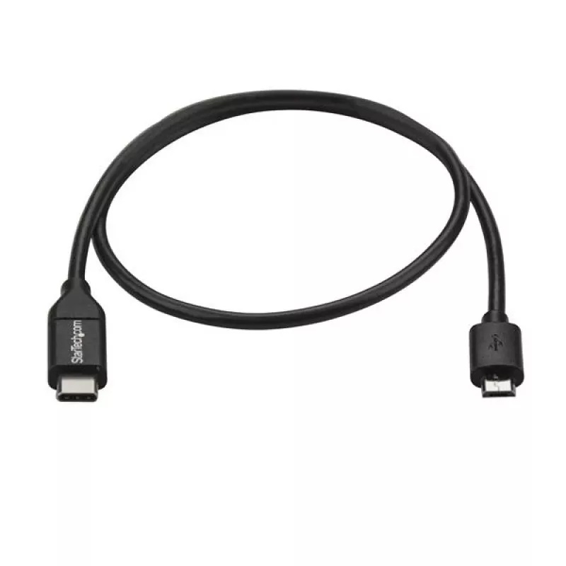 StarTech.com USB2CUB50CM Καλώδιο USB-C σε Micro-USB B, αρσενικό/αρσενικό, USB 2.0, συμβατό με Thunderbolt 3, 0,5 m, μαύρο