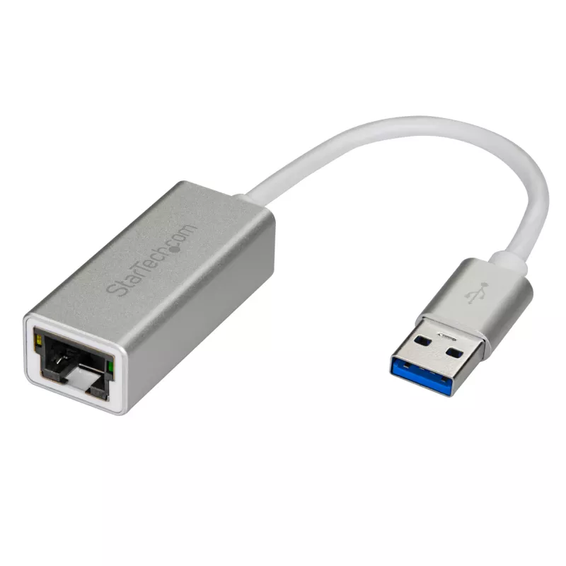 StarTech.com Προσαρμογέας δικτύου USB 3.0 σε Gigabit - Ασημί, Ενσύρματο, USB, Ethernet, 2000 Mbit/s, Ασημί