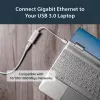 StarTech.com Προσαρμογέας δικτύου USB 3.0 σε Gigabit - Ασημί, Ενσύρματο, USB, Ethernet, 2000 Mbit/s, Ασημί