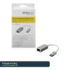 StarTech.com Προσαρμογέας δικτύου USB 3.0 σε Gigabit - Ασημί, Ενσύρματο, USB, Ethernet, 2000 Mbit/s, Ασημί