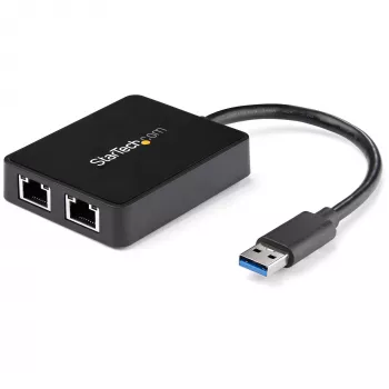StarTech.com Προσαρμογέας USB 3.0 σε Dual-Port Gigabit Ethernet NIC με θύρα USB
