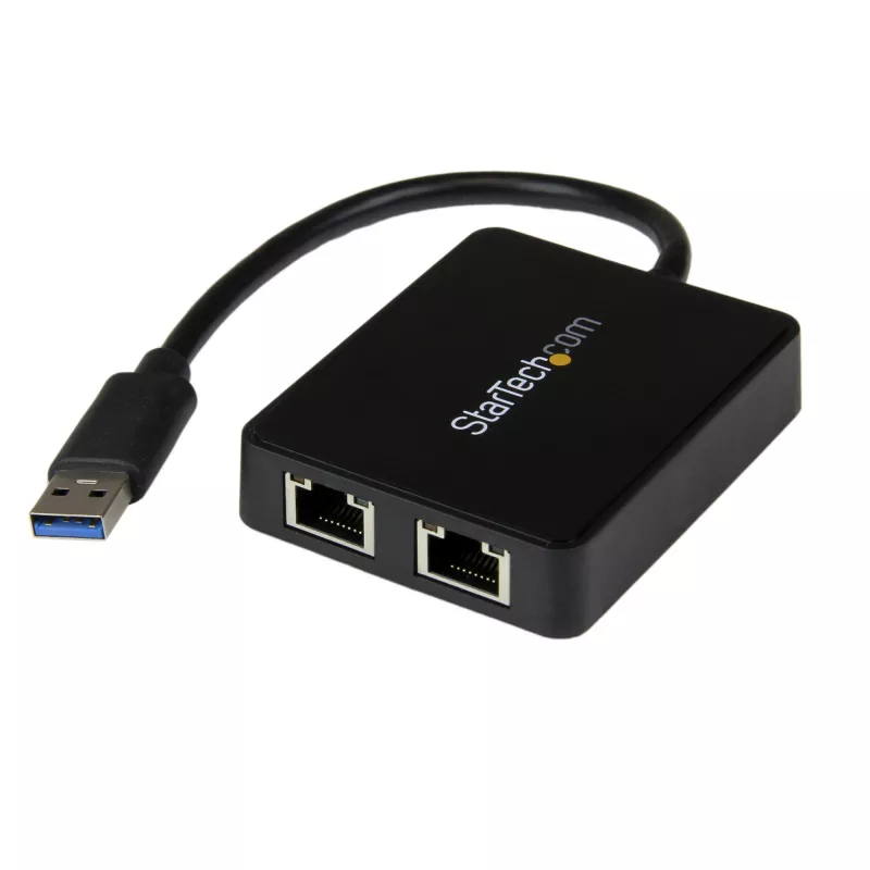 StarTech.com Προσαρμογέας USB 3.0 σε Dual-Port Gigabit Ethernet NIC με θύρα USB