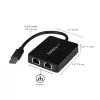 StarTech.com Προσαρμογέας USB 3.0 σε Dual-Port Gigabit Ethernet NIC με θύρα USB