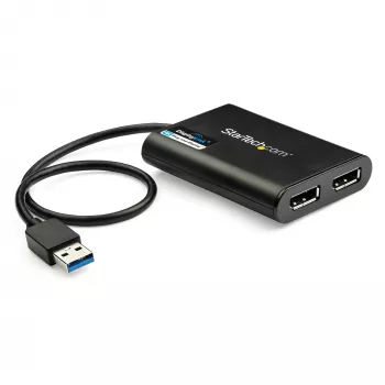 StarTech.com Προσαρμογέας USB 3.0 σε Dual DisplayPort – 4K 60Hz, 3.2 Gen 1 (3.1 Gen 1), USB Type-A, Έξοδος DisplayPort, 4096 x 2160 pixel