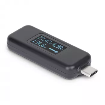 StarTech.com Tester ισχύος USB-C, Ψηφιακό πολύμετρο, Αμφίδρομος μετρητής τάσης και ρεύματος, Έως 240W PD EPR, Φορητός μετρητής ισχύος καλωδίου και θύρας USB-C