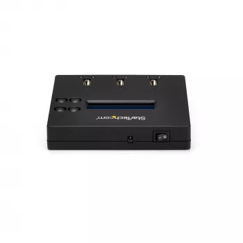 StarTech.com Αυτόνομος διπλασιαστής και διαγραφέας USB stick 1 σε 2, Αντιγραφέας πολλαπλών USB flash drive, Αντιγραφή συστήματος και αρχείων καθώς και ολόκληρης μονάδας με 1,5 GB/min, Απλή και 3-pass διαγραφή, Οθόνη LCD – TAA