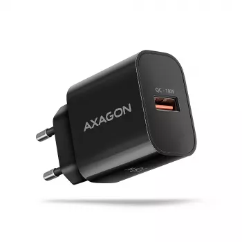 Axagon ACU-QC18 QC 3.0 1× Έξοδος Επιτοίχιος φορτιστής 18W, Εσωτερικός, AC, Μαύρο