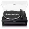 Lenco LS-430BK πικάπ με ιμάντα και 4 ενσωματωμένα ηχεία, Bluetooth, 40 W, 33/45 RPM, μαύρο