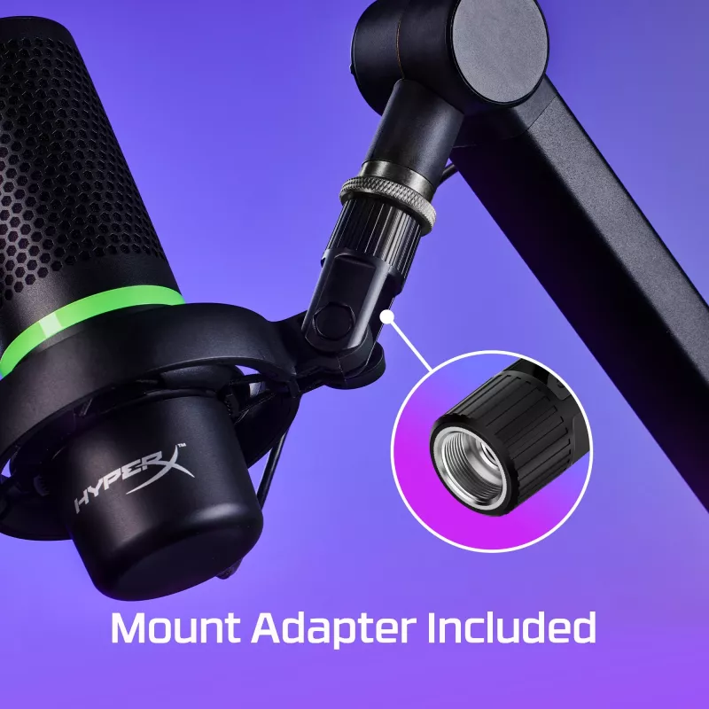 HyperX DuoCast - Μικρόφωνο USB (Μαύρο) - Φωτισμός RGB