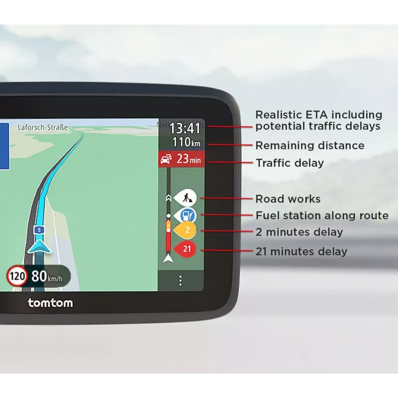 Πλοηγός TomTom GO Classic 5 ίντσες οθόνη αφής μαύρο 32 GB 2000 MB RAM