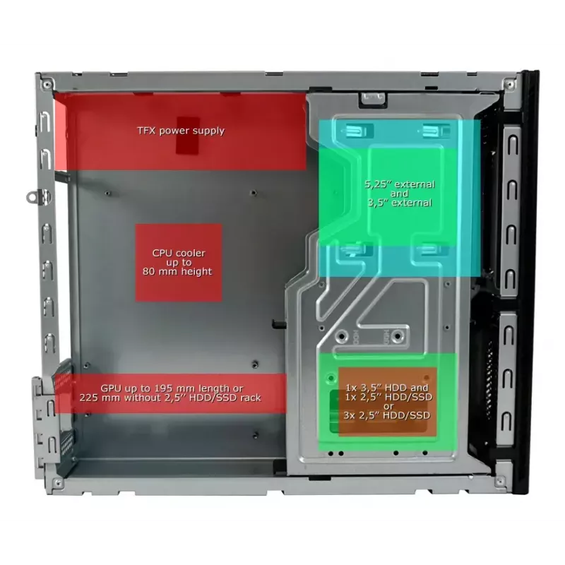 Κουτί PC LC-Power LC-1406MB-TFX-ON Micro Tower μαύρο