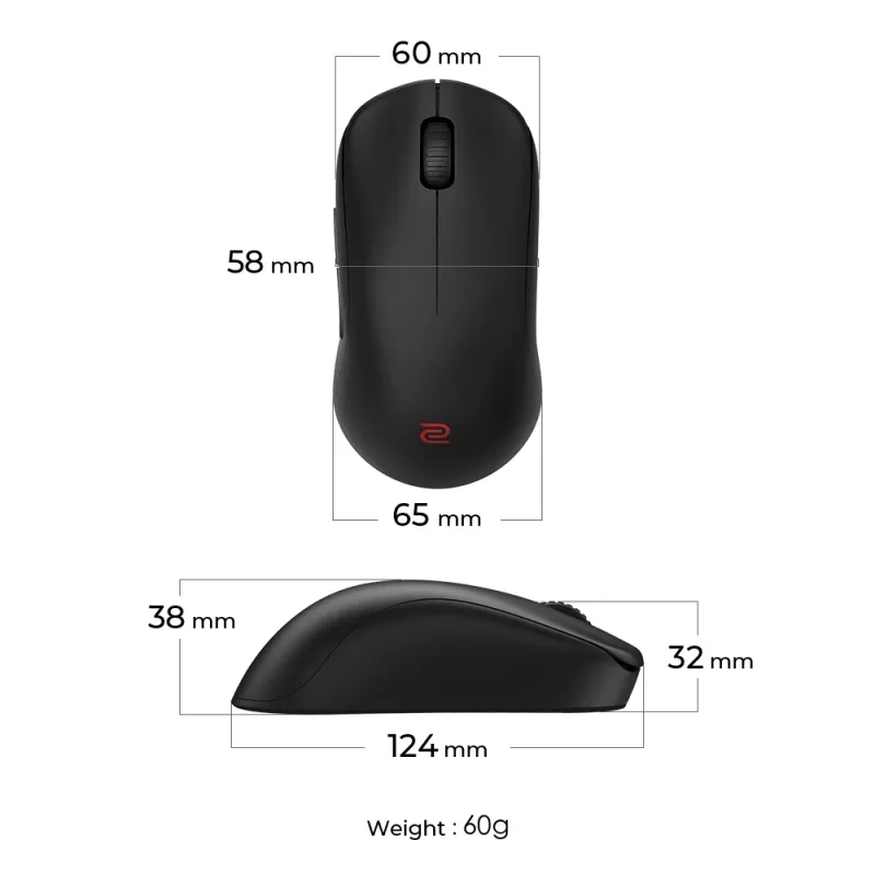 Gaming ποντίκι ZOWIE U2 αμφιδέξιο RF Wireless οπτικό 3200 DPI