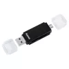 Αναγνώστης καρτών Hama Basic USB 2.0 OTG, SD/microSD, μαύρος