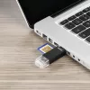 Αναγνώστης καρτών Hama Basic USB 2.0 OTG, SD/microSD, μαύρος