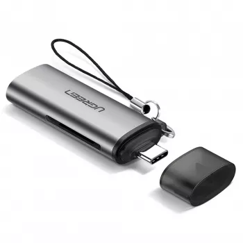 Αναγνώστης καρτών Ugreen 50704 USB 3.2 Gen 1 (3.1 Gen 1) Type-C γκρι