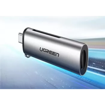 Αναγνώστης καρτών Ugreen 50704 USB 3.2 Gen 1 (3.1 Gen 1) Type-C γκρι
