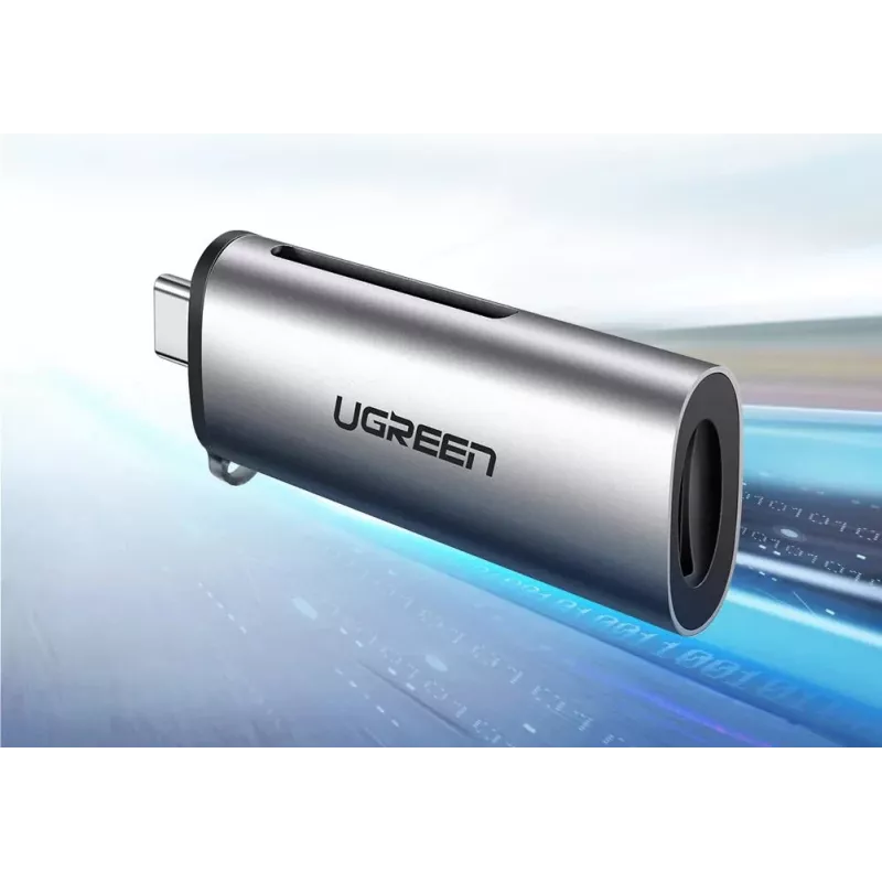 Αναγνώστης καρτών Ugreen 50704 USB 3.2 Gen 1 (3.1 Gen 1) Type-C γκρι